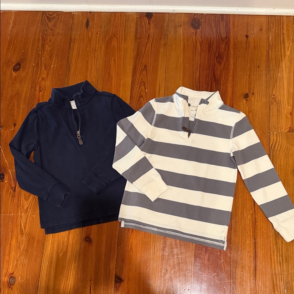 Crewcuts Navy and Gray Striped Kids' Sweatshirts